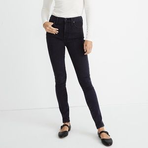 Madewell 10" High Rise Skinny Jeans Eclipse Wash Washed Black Tall Women's 26 T